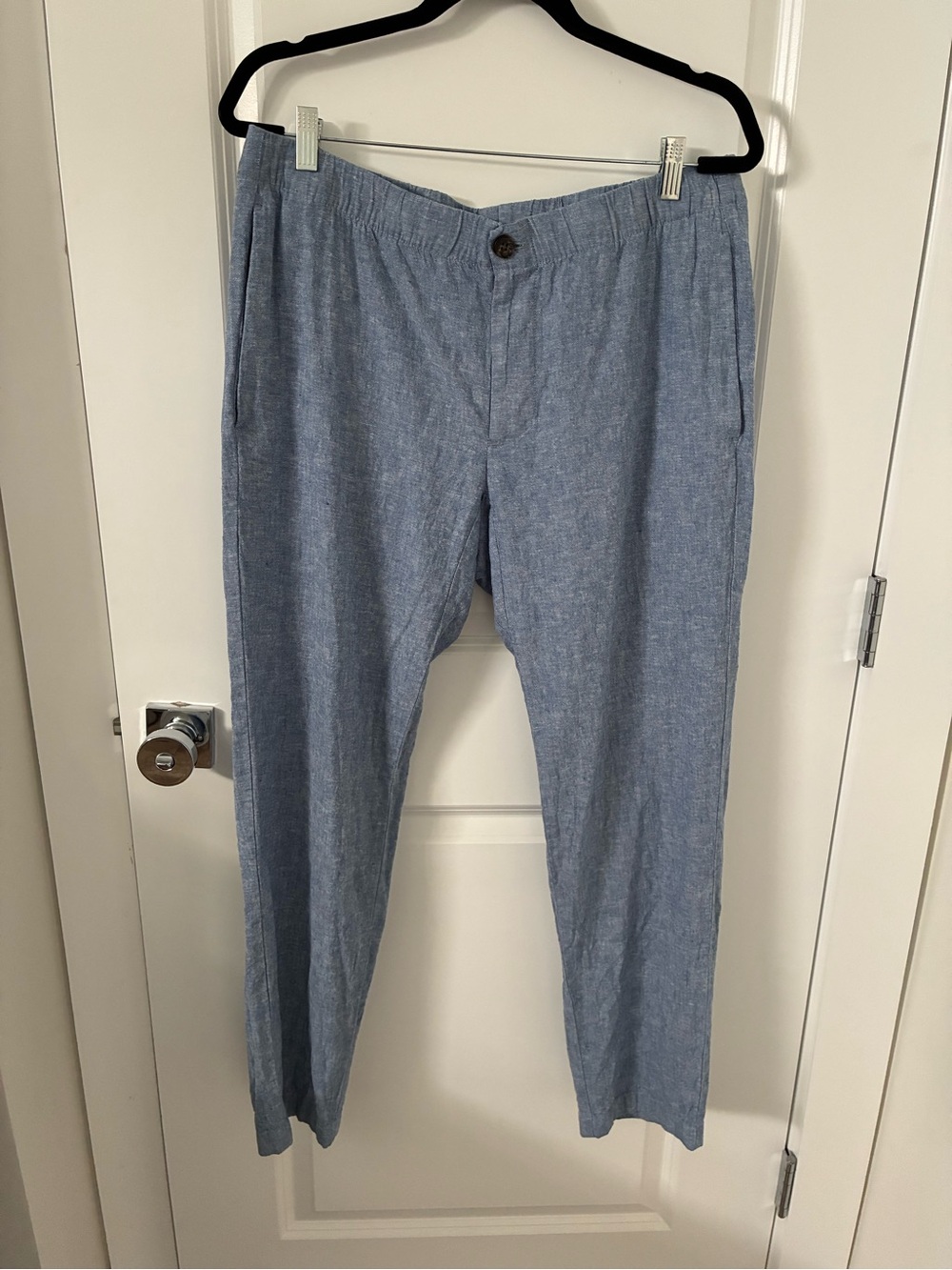 Bonobos Light Blue Casual Linen-Cotton Pants - L - Picture 2 of 5
